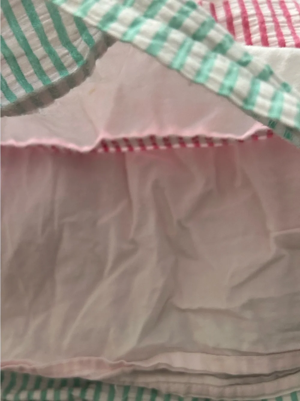 Gymboree Light Pink and White Gingham Seersucker Striped Girls Dress. Size 5T